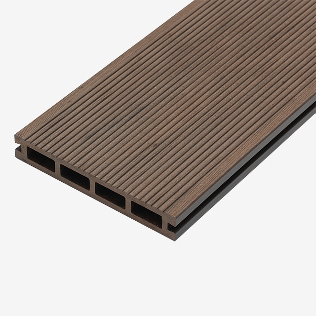 Deck composto oco da cor do chocolate de 145*25mm para o quintal