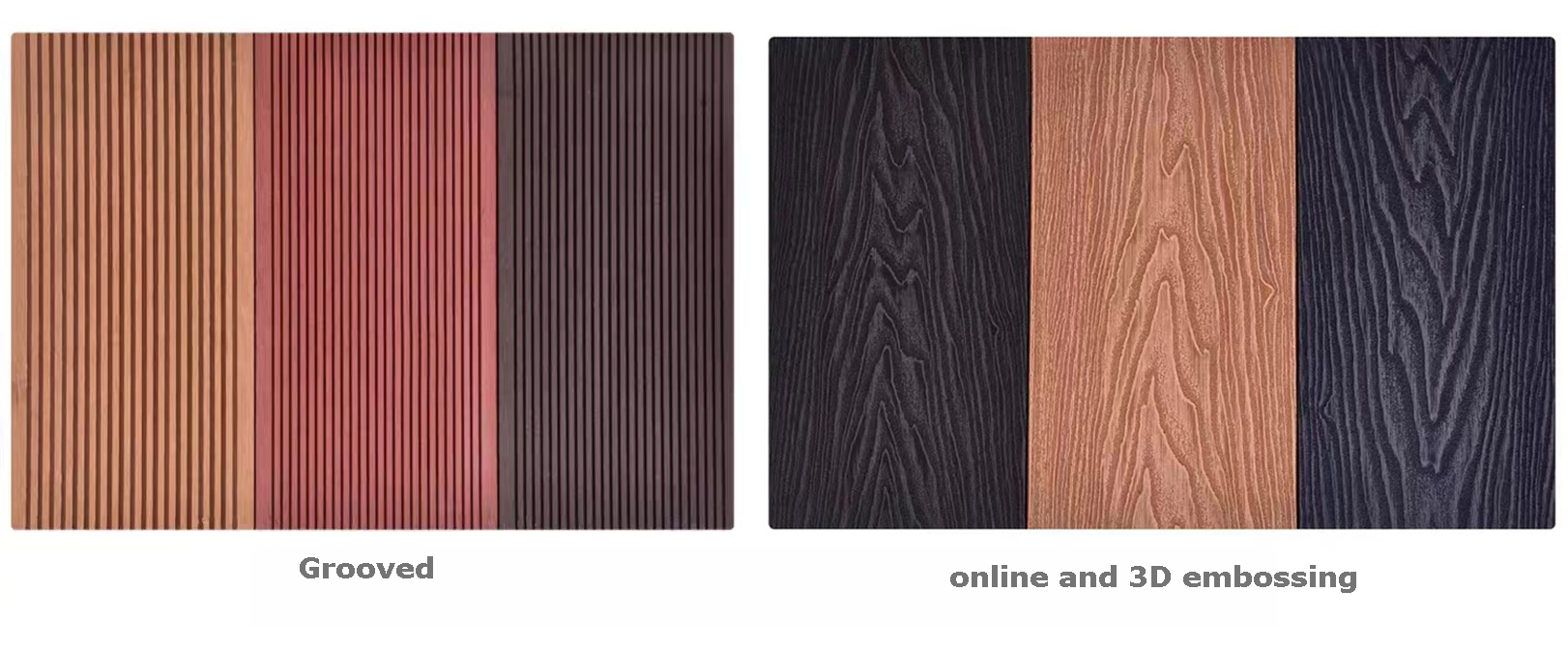 Decking s&oacute;lido antiderrapante cinza WPC