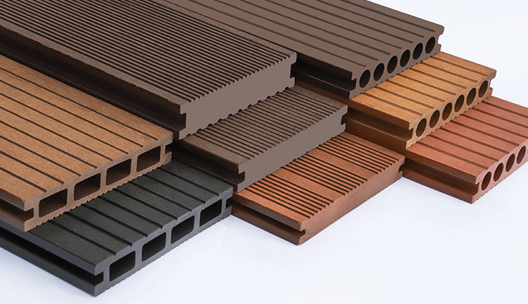 Decking s&oacute;lido antiderrapante cinza WPC