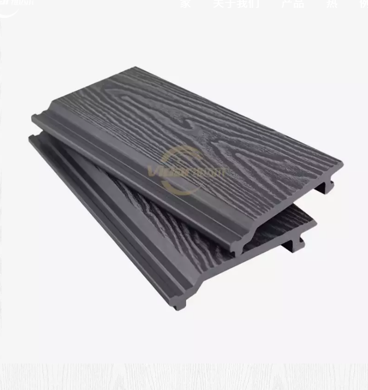 Painel de parede exterior WPC em relevo 3D