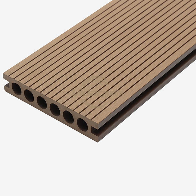 Deck wpc de teca 145X24mm para construção/quintal grão de madeira oca ecológico de primeira geração 