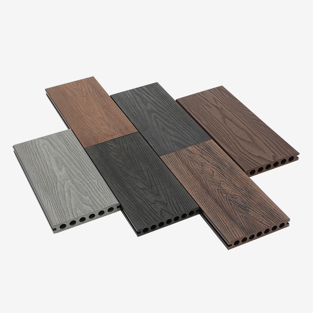 Como você combina as cores do deck WPC com a arquitetura externa?